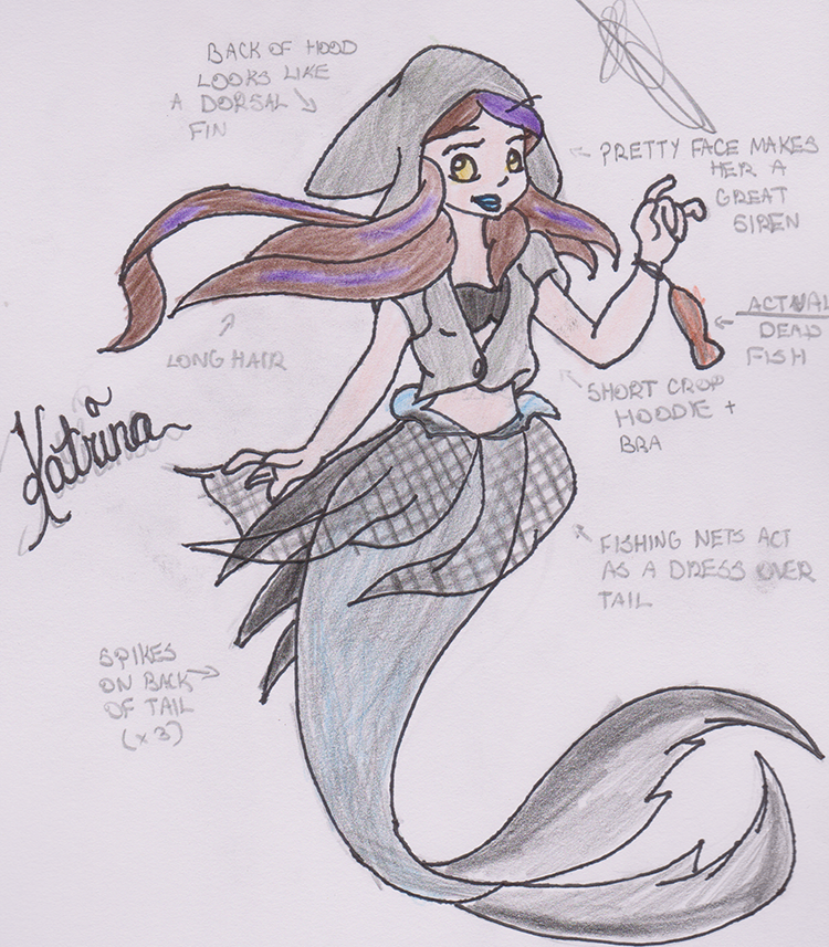 Katrina Mermaid Concept Design by LocalAquatic