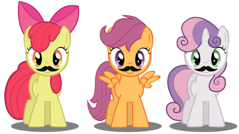 Cutie Mark Mustaches! by razorsharpfang