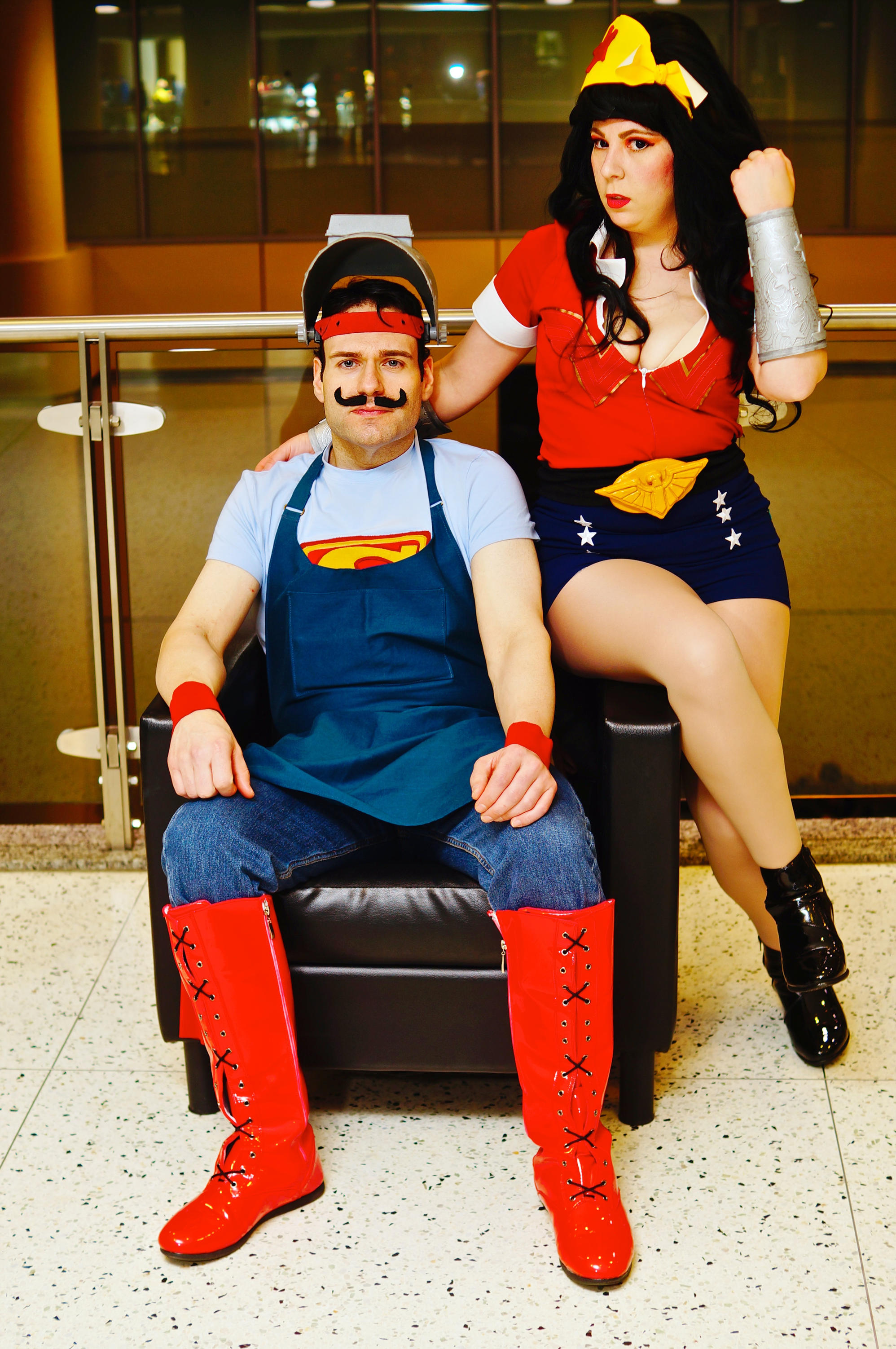 Bombshell Superman and Wonder Woman MTAC 2016 #01 by Lightning--Baron