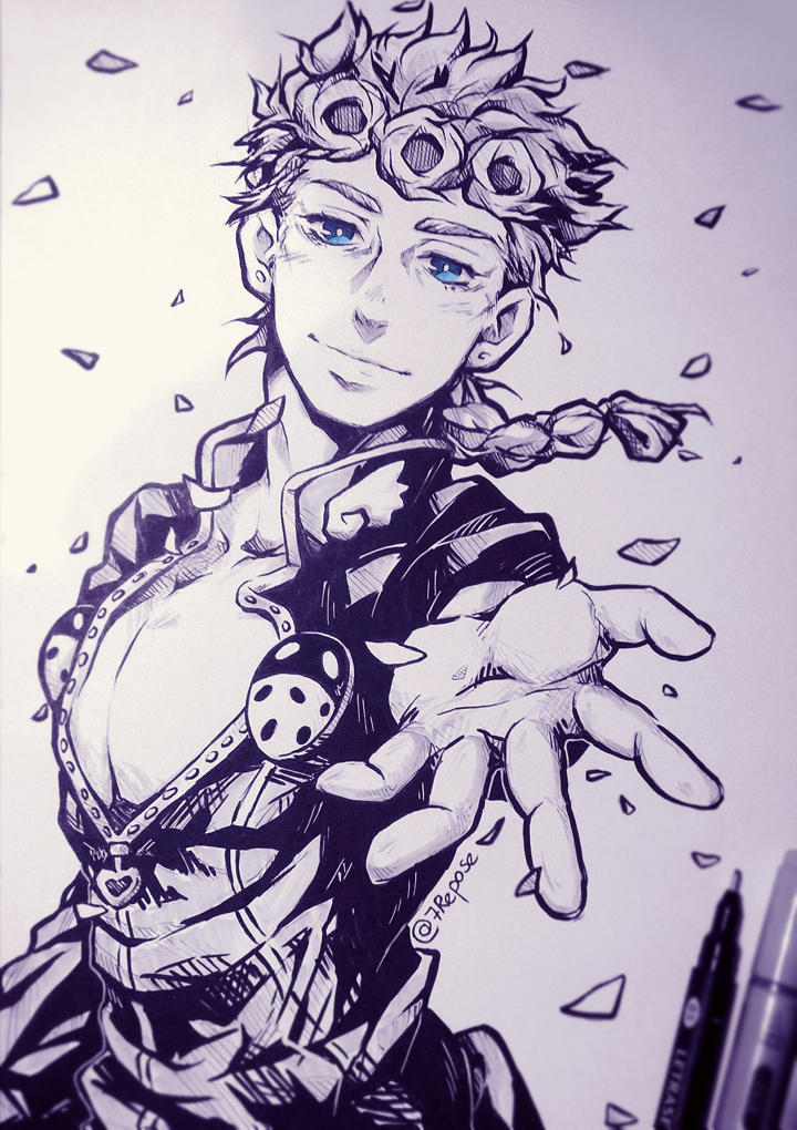 JJBA - Golden Wind (Traditional) by 7Repose