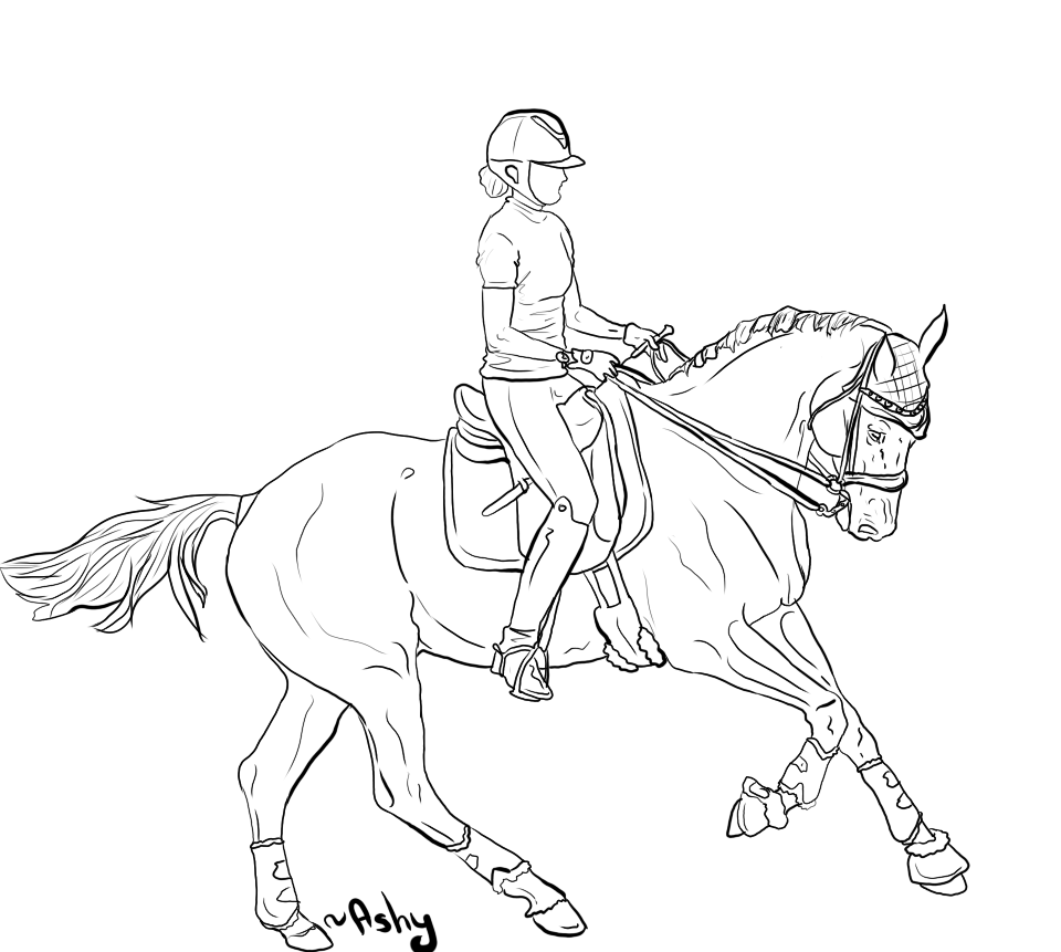 Riding Lineart 2 by PSitsAshy on DeviantArt