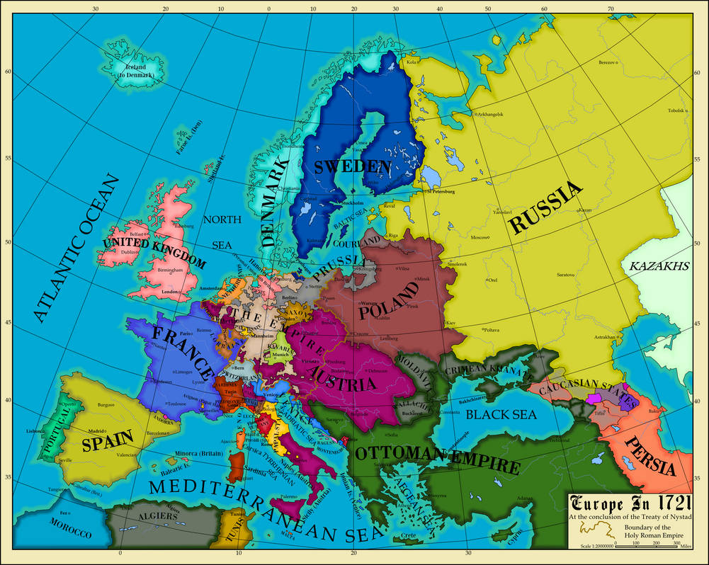 Europe 1721 by AHImperator ...