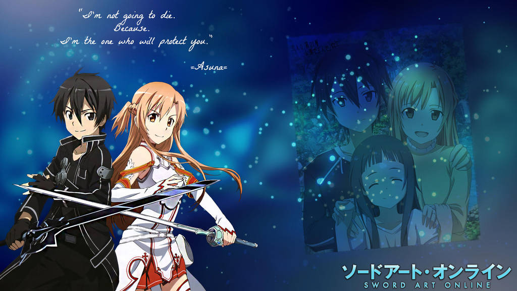 Sword Art Online Wallpaper Kirito And Asuna By Deathvoltz On
