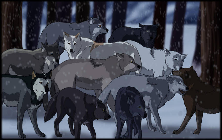 Wolf Pile Remake by SabraeTrash