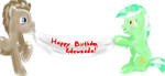 Happy Birthday doodle for Edowaado! by DragonsAndDreamscape