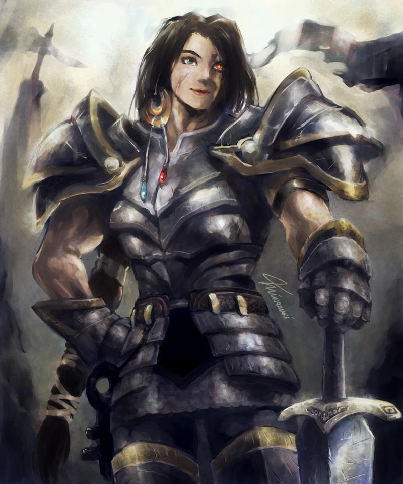 Lady Grey Warden by MikazukiArt