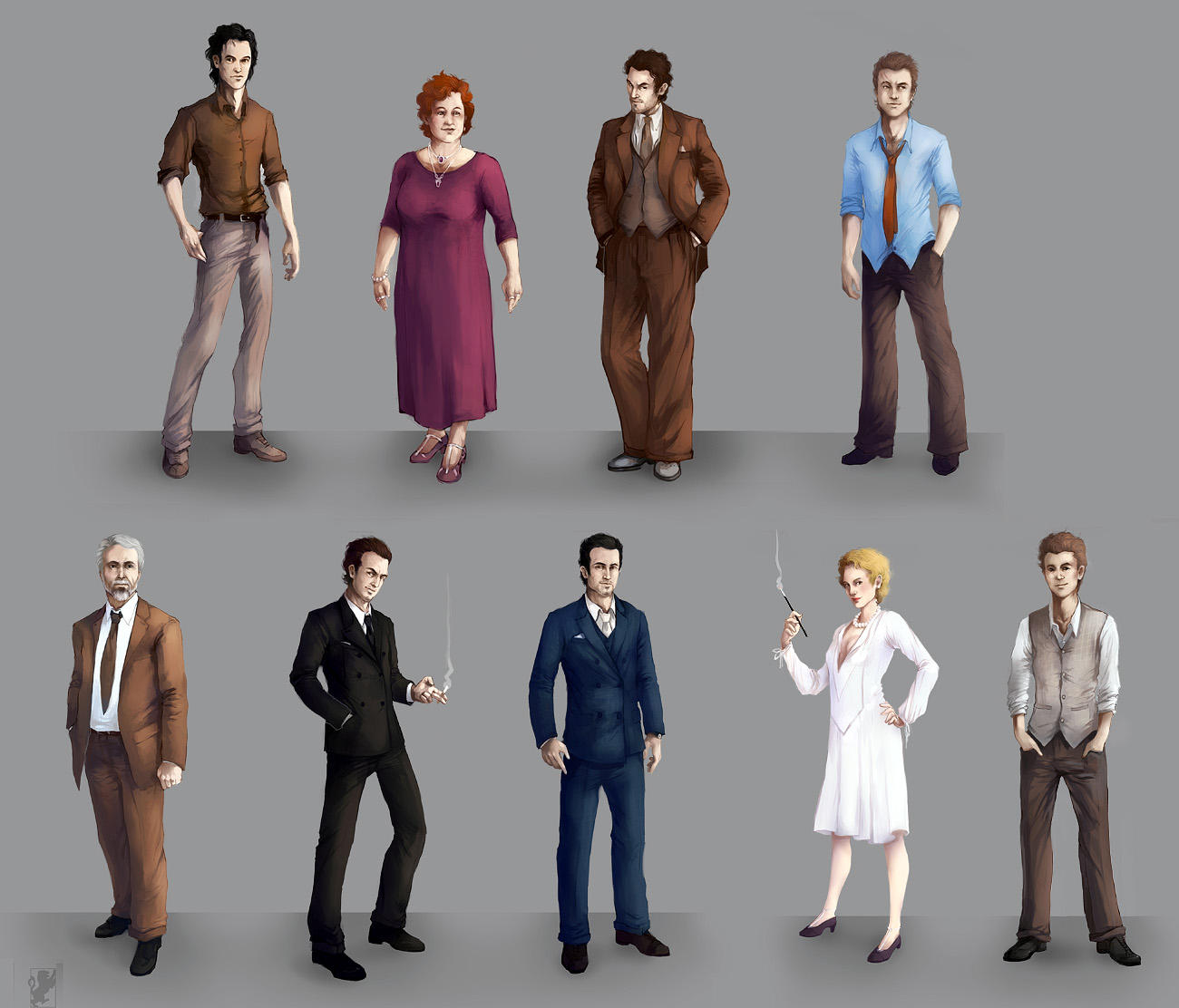 Lucky Strike character line-up by malikaa