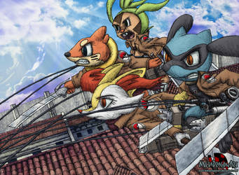 Shingeki no Pokemon (Attack on Pokemon) by MetaDragonArt