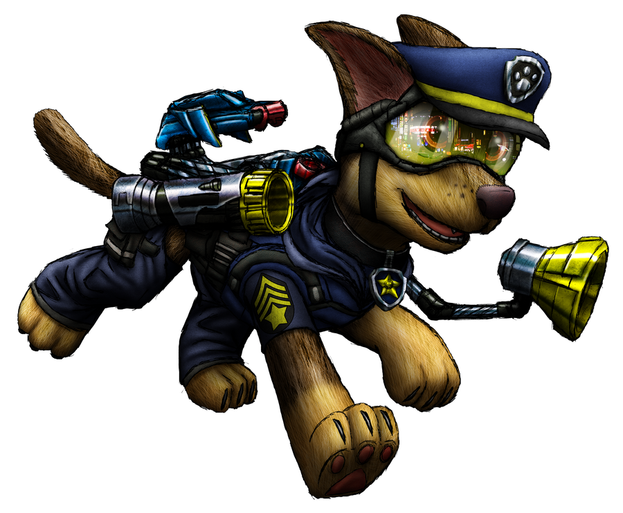 Paw Patrol - Chase Render by MetaDragonArt on DeviantArt