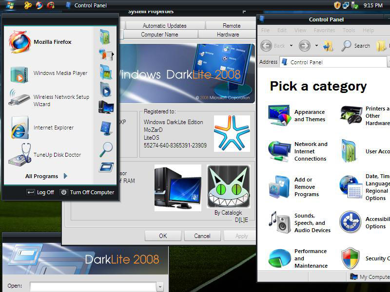theme windows xp darklite