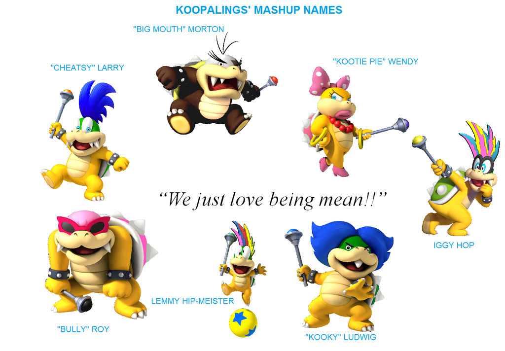 Koopalings' Mashup Names! by AnimeJason2010 on DeviantArt