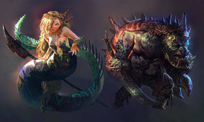 Sea Characters by MikeAzevedo