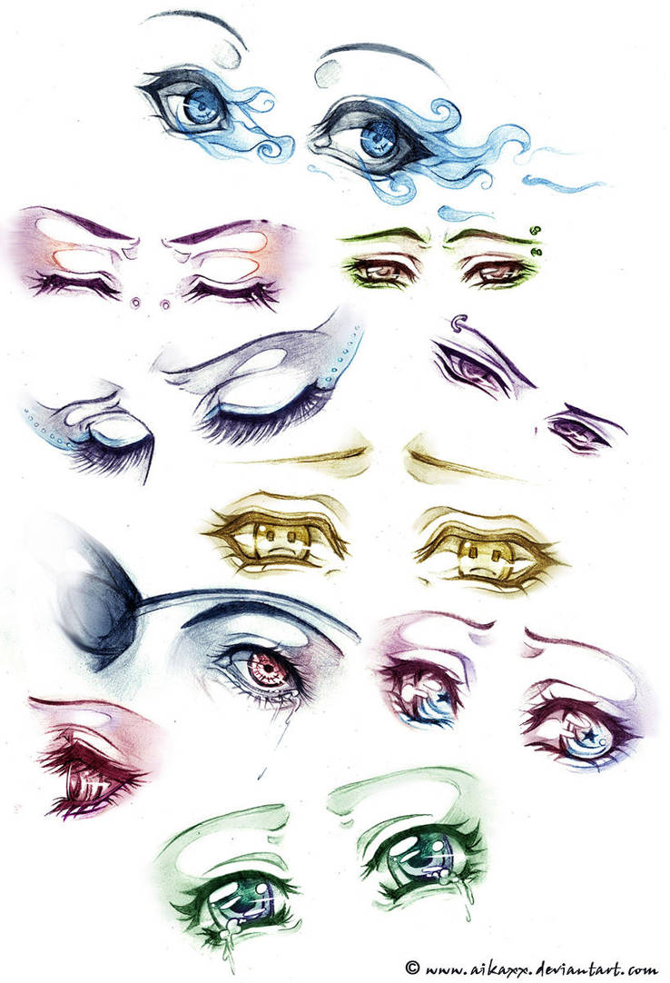 Sad And Angry Anime Eyes Study By Aikaxx On Deviantart