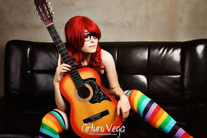 Red Haired Hipster Guitar Lover by Nao-Dignity