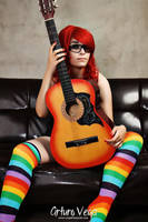 Red Haired Hipster Guitar Lover by Nao-Dignity