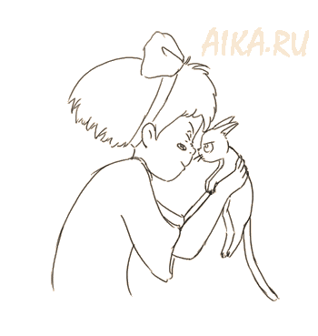 Kiki and Jiji from Kiki's delivery service by iruslan