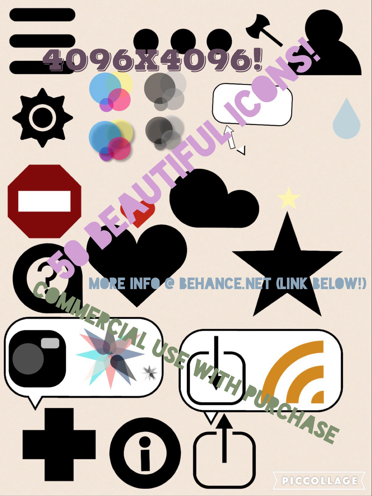 50 icons set 4096x4096 (commercial use!) by jomy10