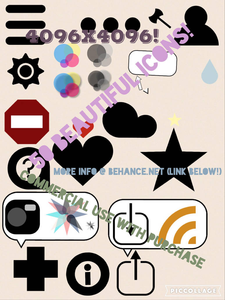 50 icons set 4096x4096 (commercial use!) by jomy10