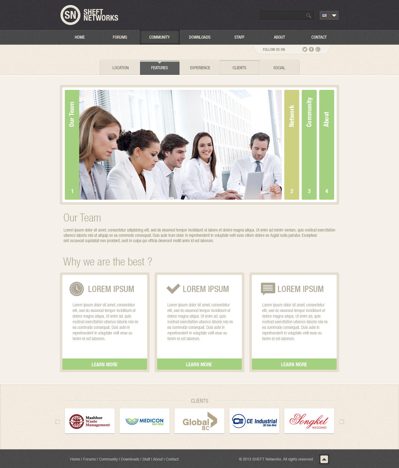 SHEFT Networks Template - For Sale by vertus-design
