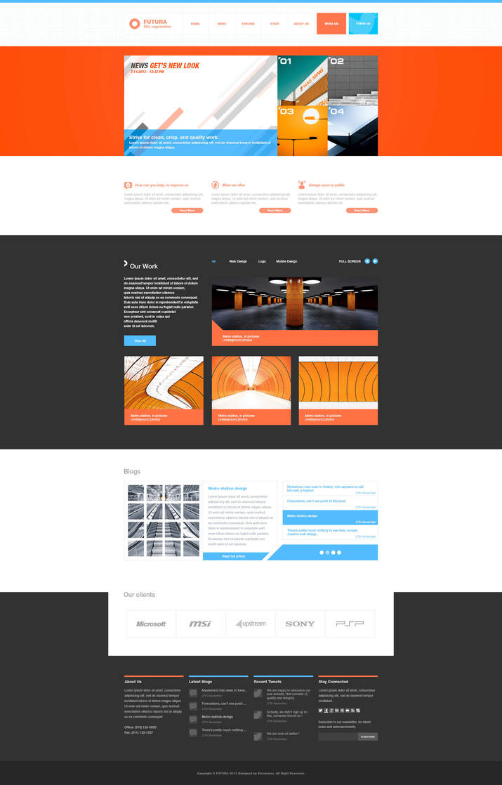 FUTURA Multipurpose web template - For Sale by vertus-design