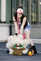 Touko, Whimsicott and Tepig - Pokemon cosplay by Rael-chan89