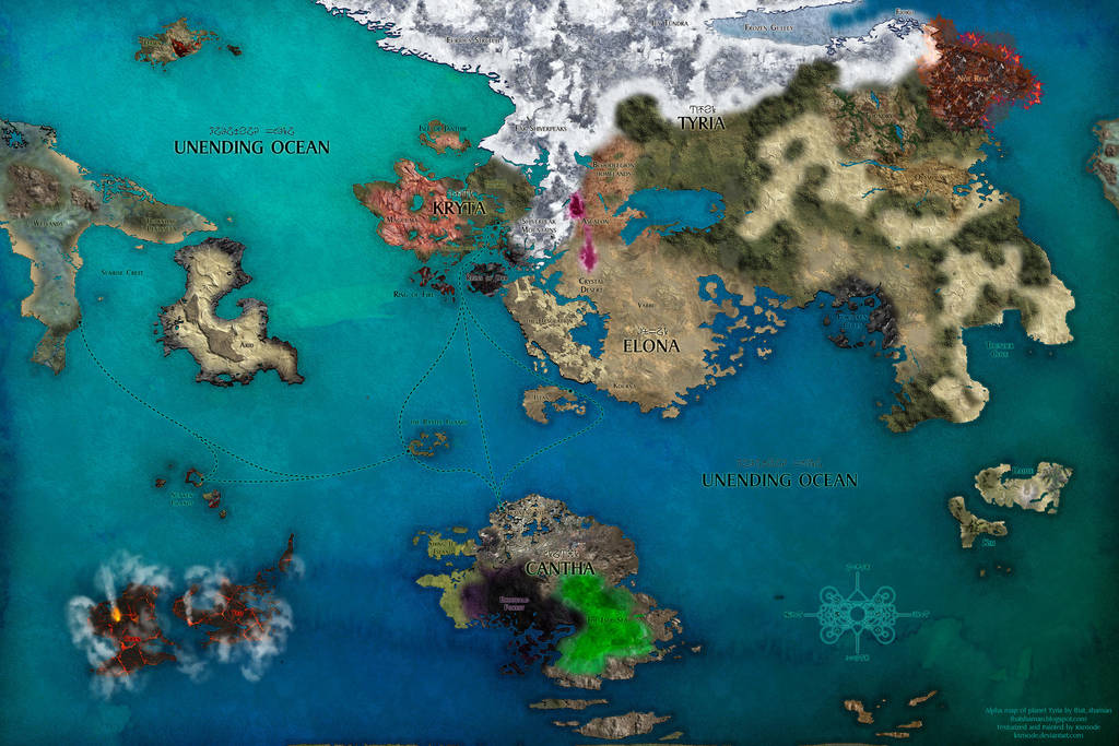Tyria World Enhanced Map (Click Download button) by Kxmode