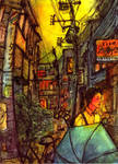 Shimokitazawa 3. aftertherain. by koony