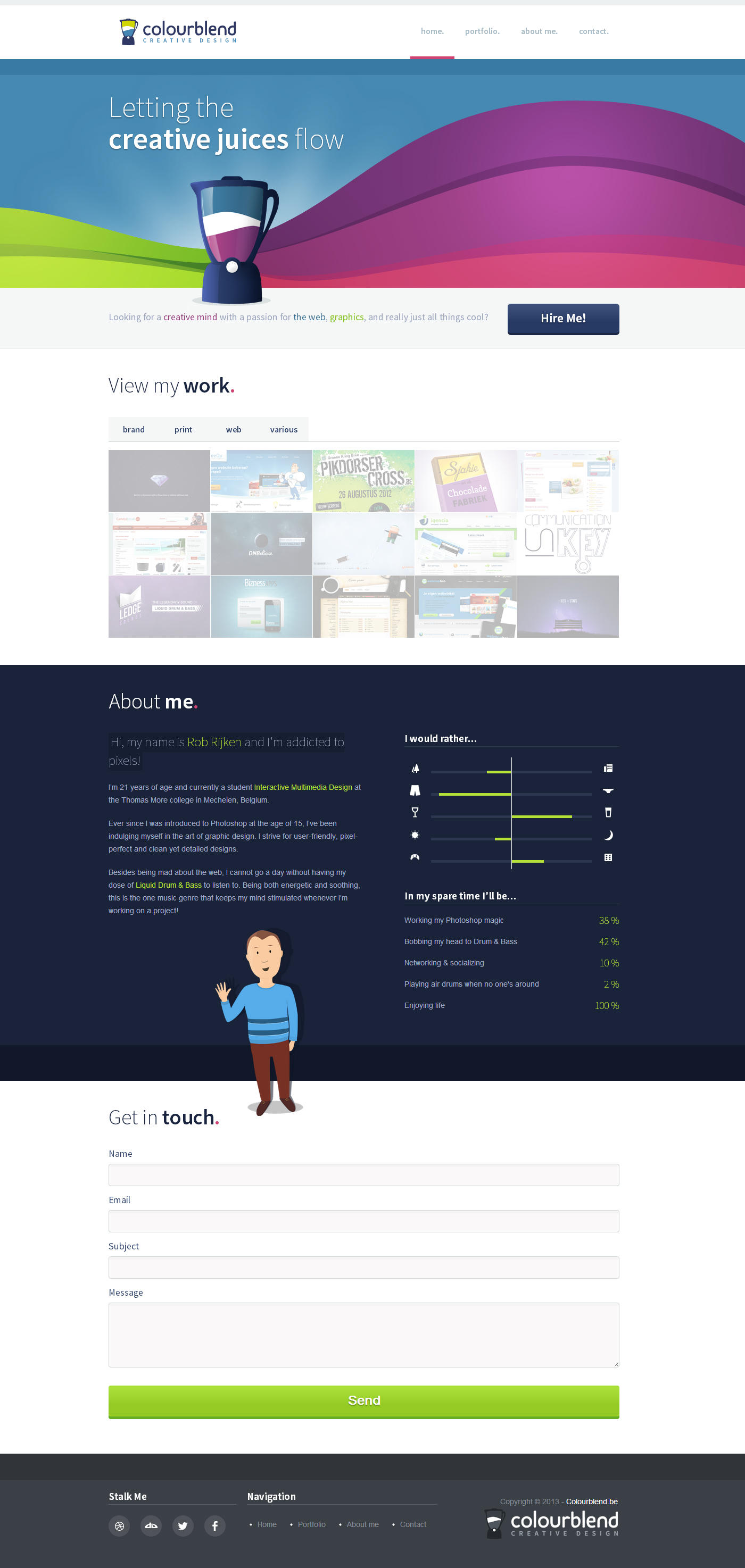 Colourblend - 1 Page portfolio by Robke22