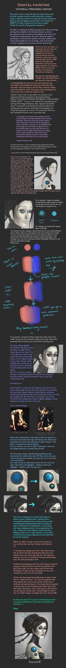 Tutorial/process/stupid rambling 8C by MeganMissfit