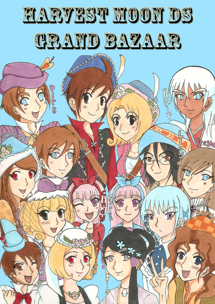 Harvest Moon DS Grand Bazaar Characters by feliskalice on ...