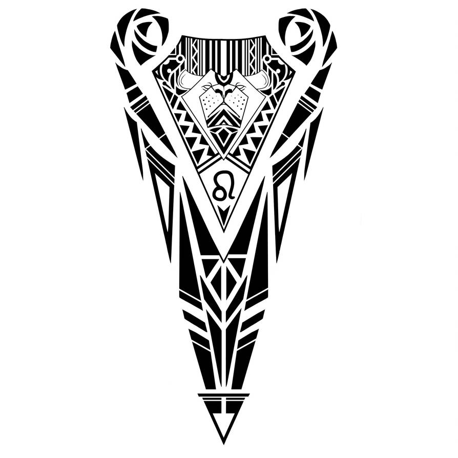 leo zodiac tribal tattoos