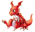 Guilmon Chibi by 9tailsfoxyfoxy