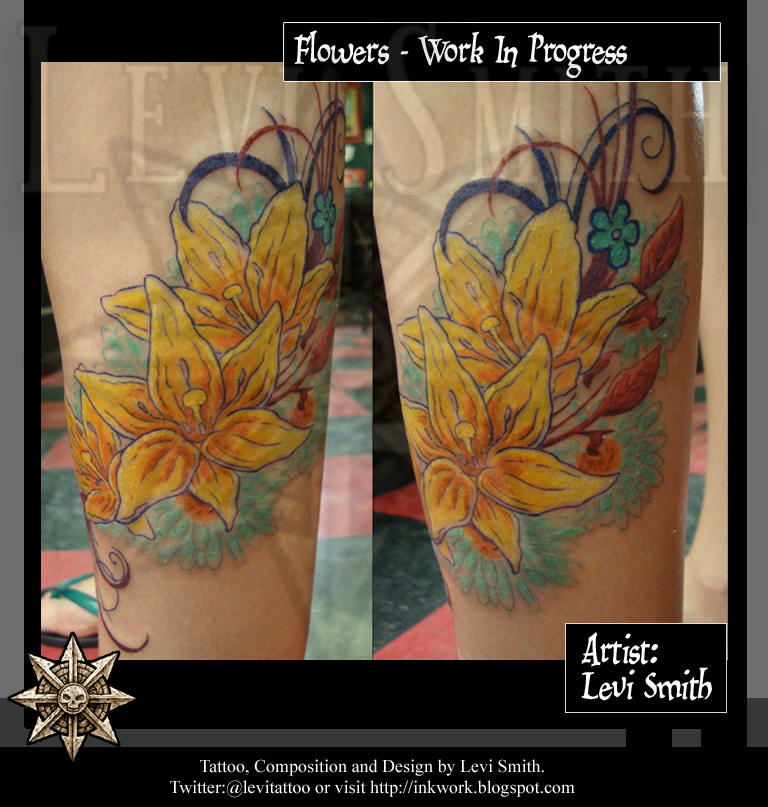 A nice flower tattoo by LeviSmithArt on DeviantArt