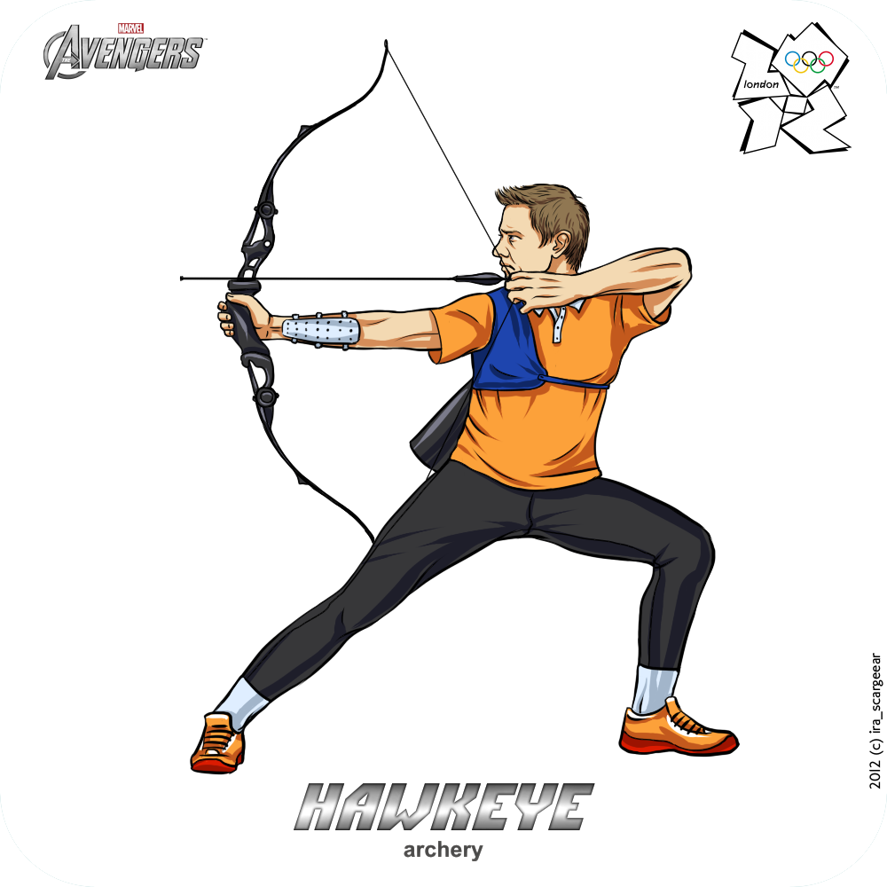 Olympics-2012: Avengers - Hawkeye by scargeear