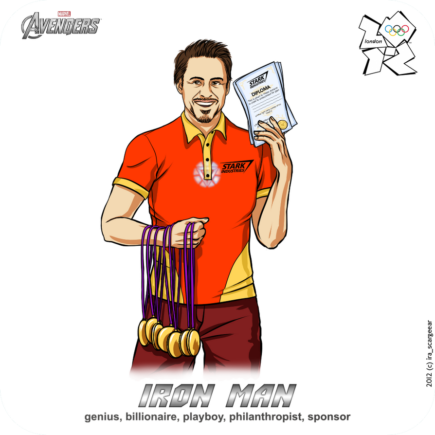 Olympics-2012: Avengers - Iron Man aka Tony Stark by scargeear