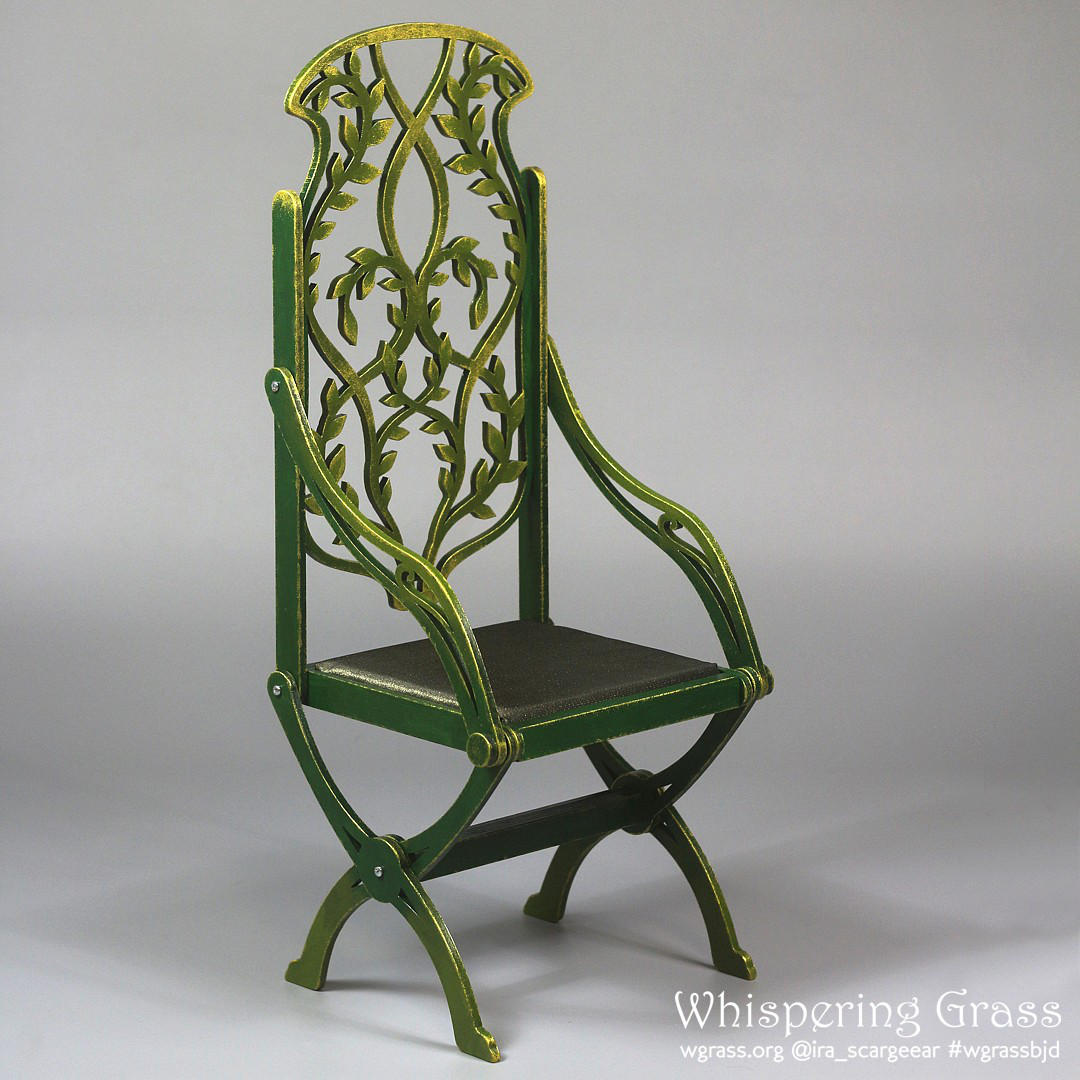 Foldable Elven Floral Willow Throne by scargeear