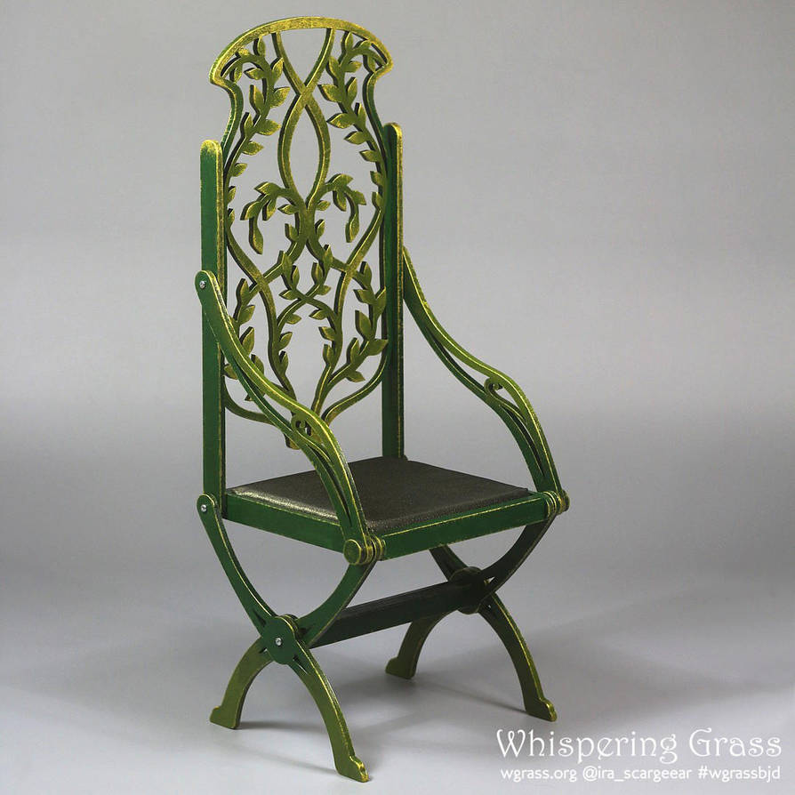 Foldable Elven Floral Willow Throne by scargeear