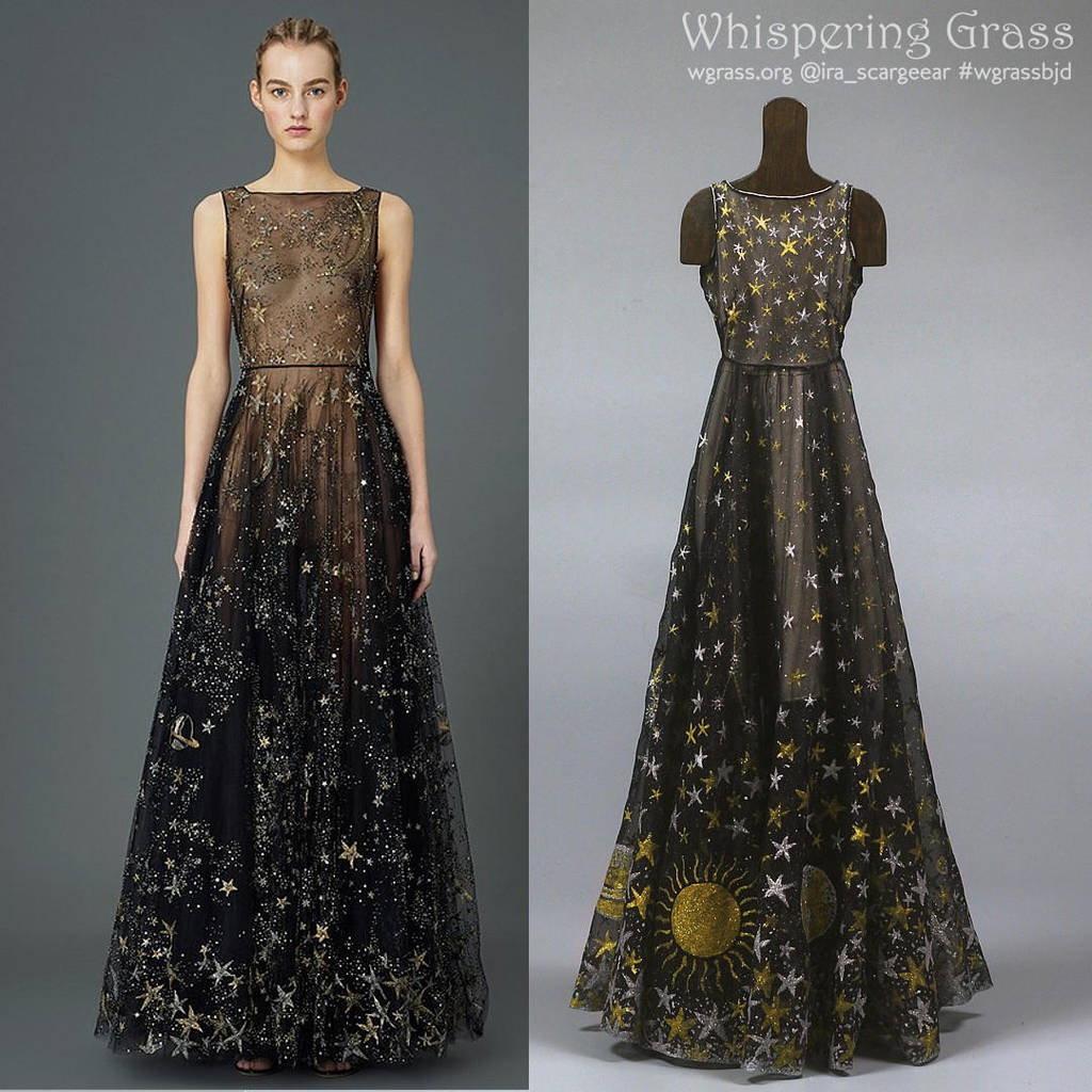 Valentino Black Star Chiffon Dress by scargeear
