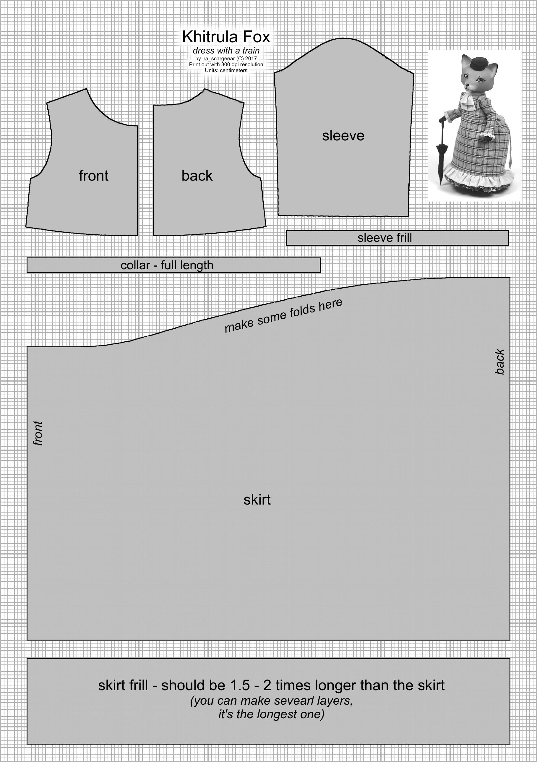 Khitrula Fox Dress Pattern by scargeear