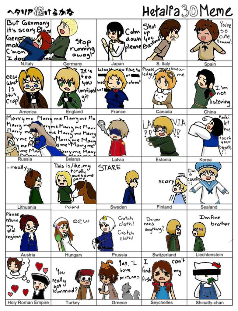 Hetalia 30 Meme By Axnara The Insane On DeviantArt