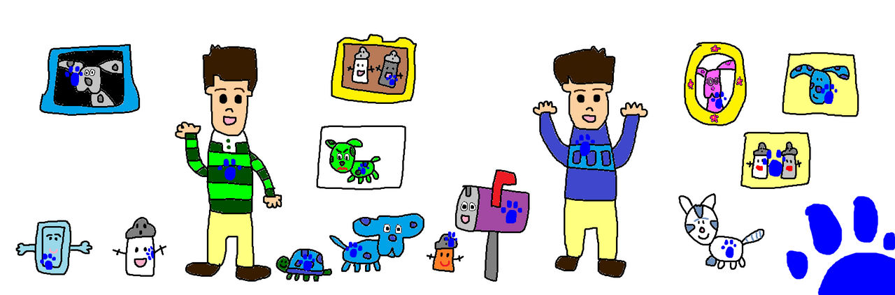 EVERY BLUE #39 S CLUES MAIN CHARACTERS WITH PAWPRINTS by titan994 on DeviantArt