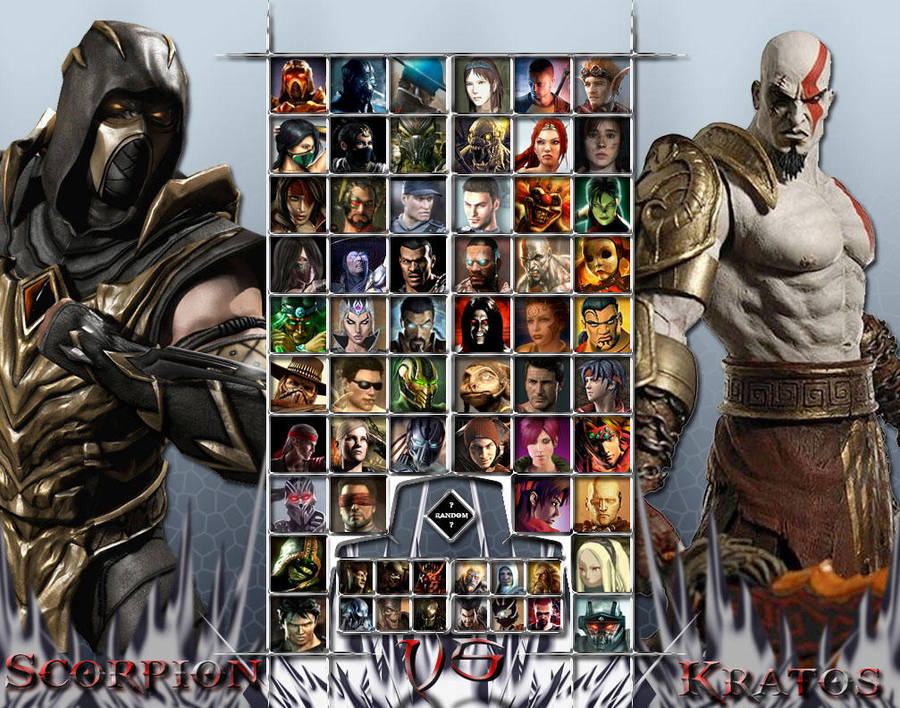 Mortal Kombat Vs. Sony Universe Character Select by GreatAngelGuardian.