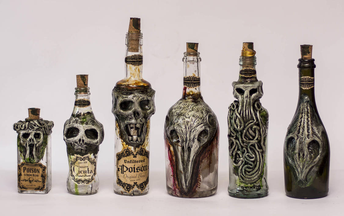 Creepy Bottles 4 Halloween by FraterOrion