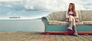 Couch by the sea by akahyaoglu