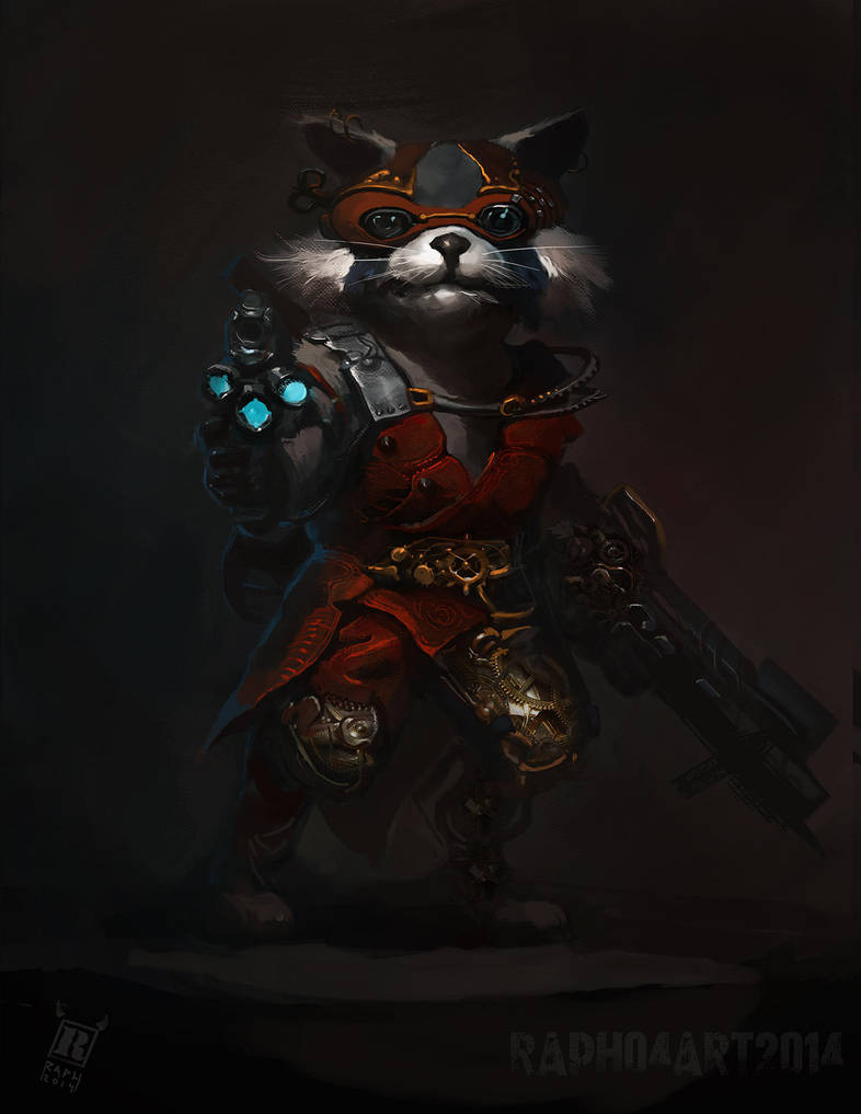 Steampunk Rocket Raccoon by RAPHTOR