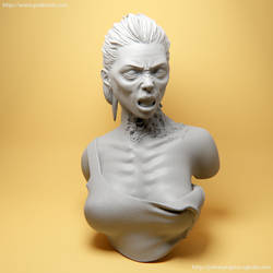 Zombie Jessica Bust Resin Kit by pedramk