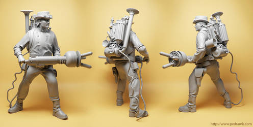 Steampunk Ghostbuster resin kit by pedramk