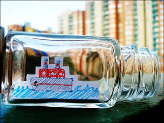 Ship in bottle by Alephunky