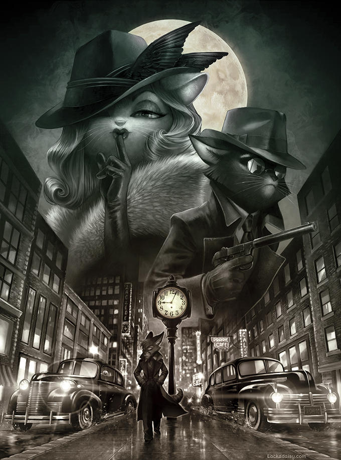 Lackadaisy Noir by tracyjb