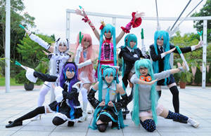Cosplay-Vocaloid Mikurangers by neiyukina